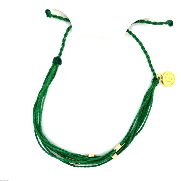 Pura Green with Gold Beads Bracelet - Picture 2 of 4
